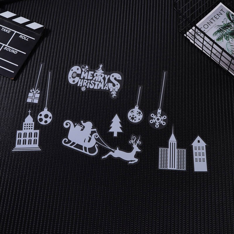 Christmas Window Clings Christmas Snowflake Window Stickers Decals Reusable Electrostatic for Window Glass Mirror Wall Stickers