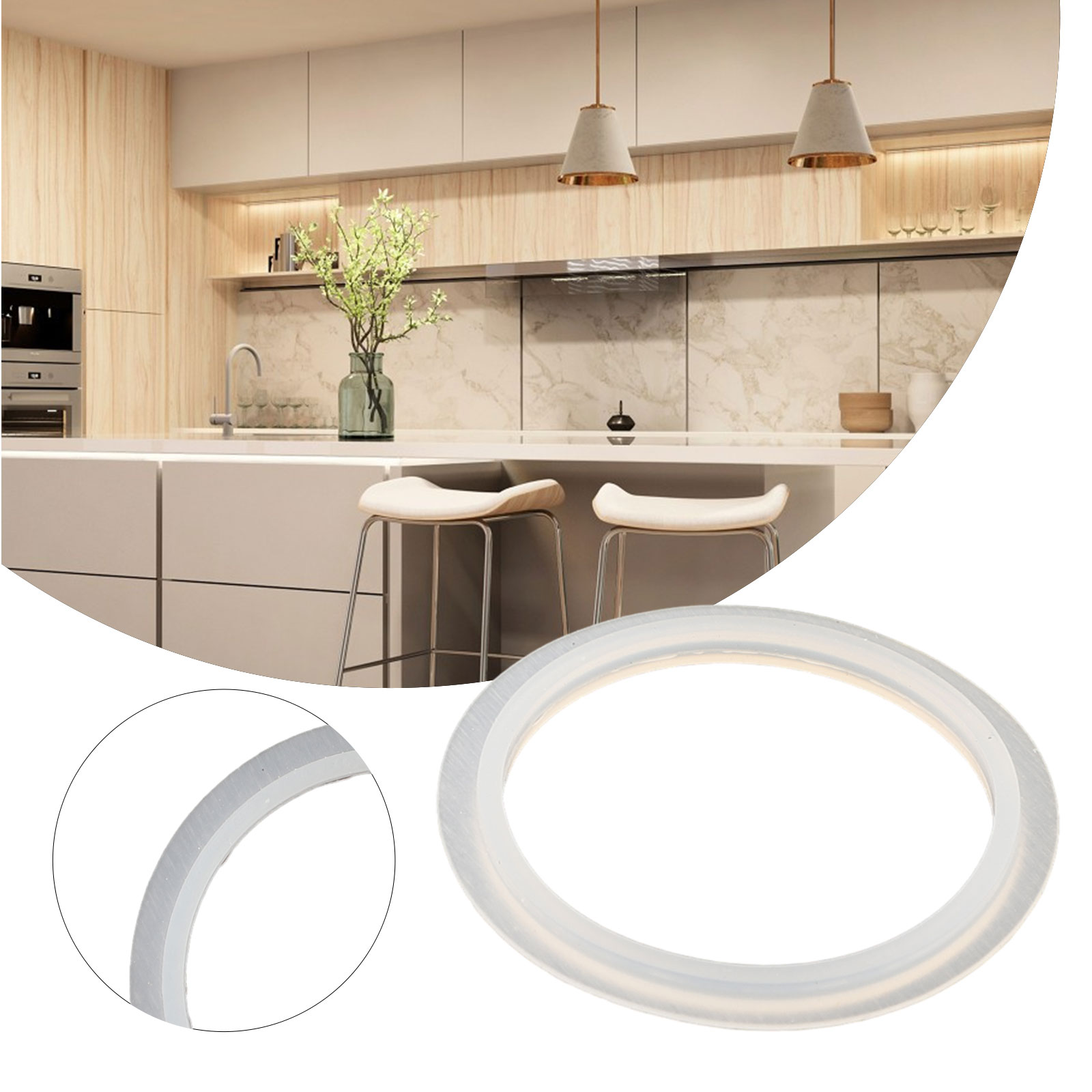Junta de anillo de drenaje para lavabo de baño, piezas de repuesto para bañera, tapa de tapón emergente para fregadero, sello de arandela de silicona, 1 Uds.