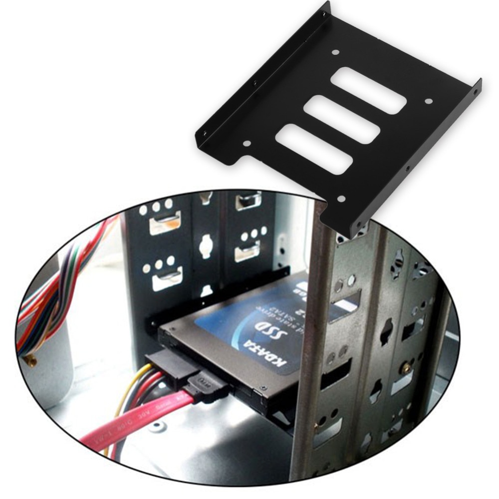 2.5 inch to 3.5 inch SSD HDD Metal Adapter Mounting Bracket Hard Disk Drive Holder Dock for PC Laptop Hard Disk Drive Holder