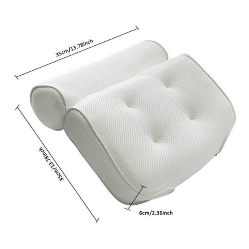 Spa Badkamer Kussen Nek Ondersteuning Foam Comfort Bad Bad 6 Zuig Wit Kussen Stijl