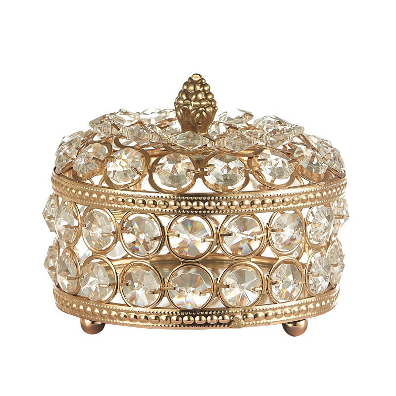 Zilver Goud Elegante Kristallen Sieraden Doos Bruiloft Centerpieces Tafel Kandelaar