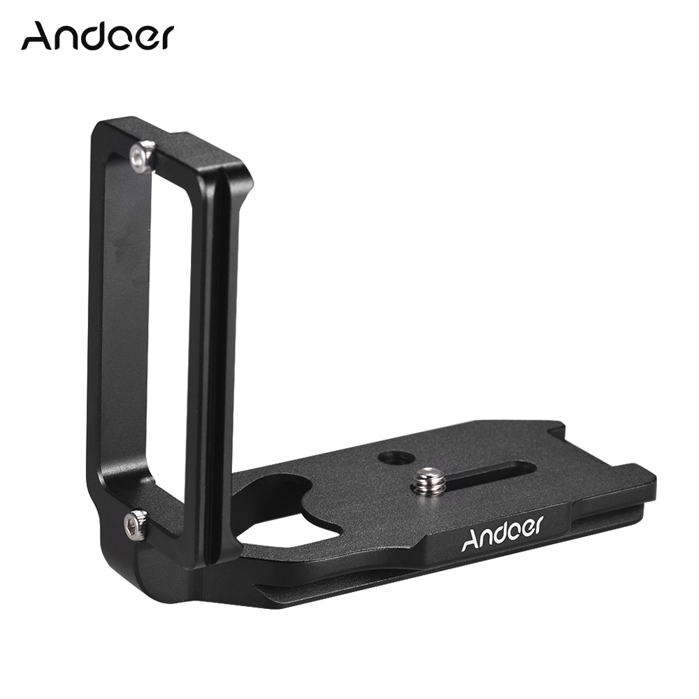 Andoer L Vorm QR Quick Release Plate voor Nikon D850 Camera Beugel Aluminium