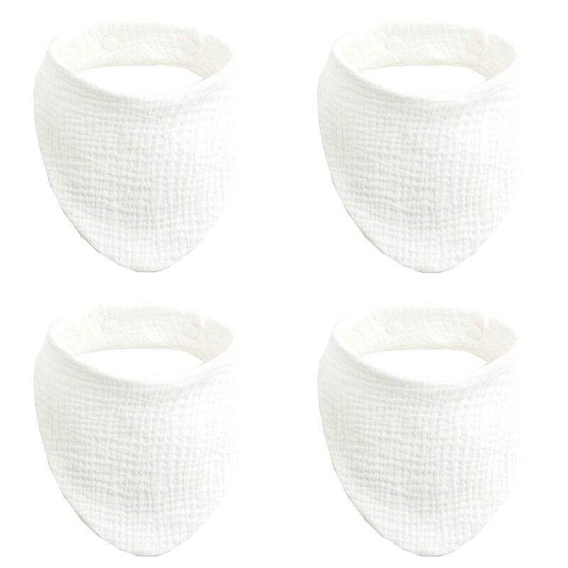 4Pcs/ Lot Cotton Baby Bibs Adjustable Triangle Newborns Saliva Towel Toddler Baby Boys Bib Burp Cloth Scarf Baby Shower: WKD40011