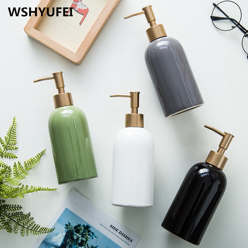bathroom accessories storage shower accessories soap holder set male chastity device catheter Ceramic hand soap bottle