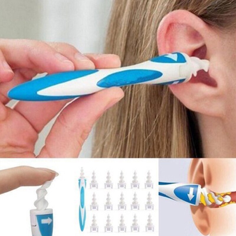Soft Head Clean Ears Machine Spiral Soft Safe Ear Pick Tools Ear Wax Cleaner Upgraded Version Removal Easy Swab Earwax