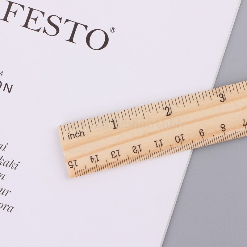 15Cm 20Cm 30Cm Houten Liniaal Dubbelzijdig Student School Office Meetinstrument