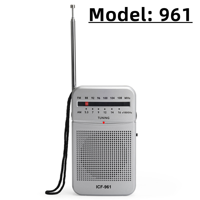 Mini Radio R21/961/962 AM FM, Radio portátil con batería, la mejor recepción, la más duradera para correr, caminar, caja de sonido en casa: Azul