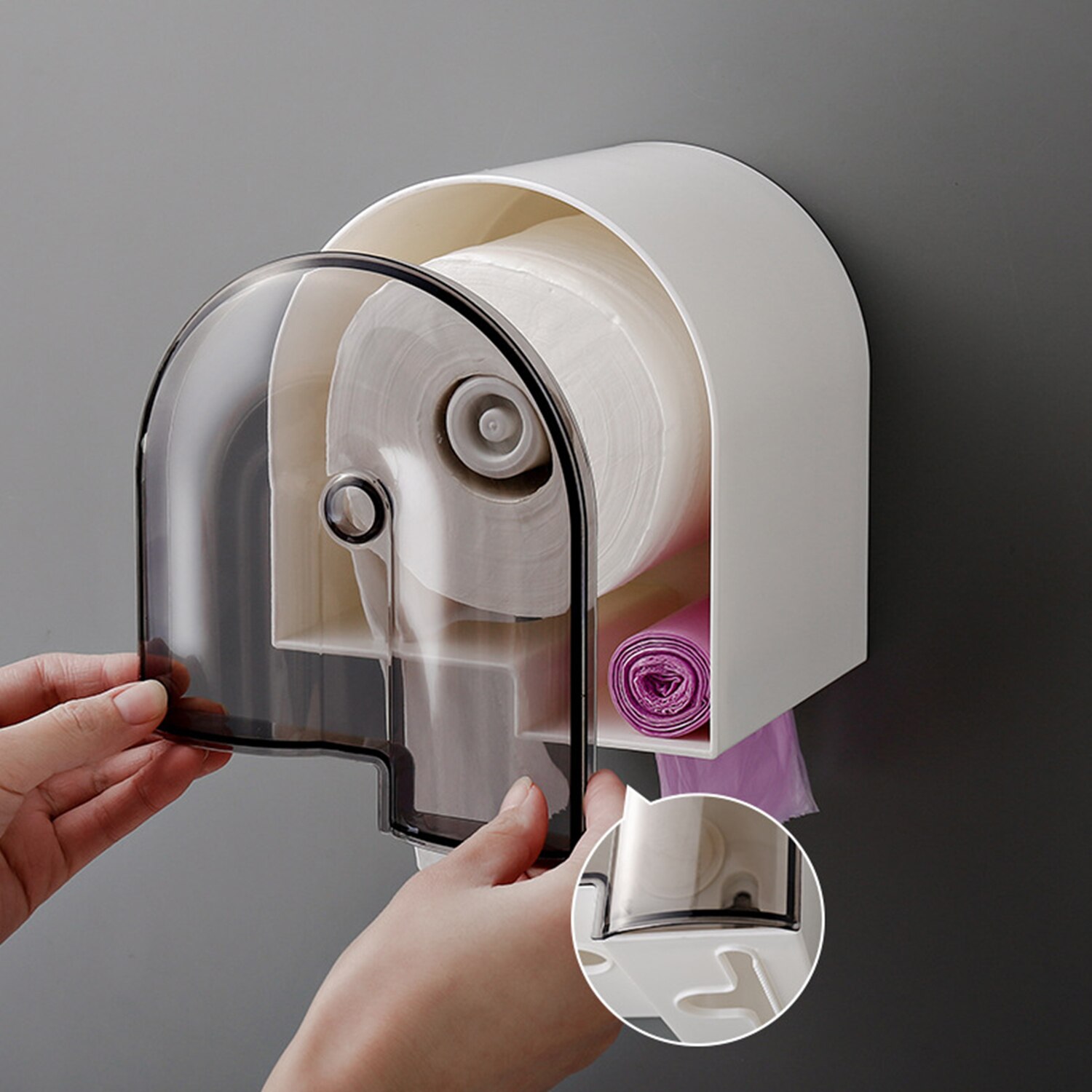 Inda - Distributeur de papier hygiénique noir