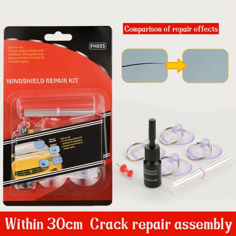 Auto Glass Repair Tools Windscreen Winshield Corrector Plastic + Rubber