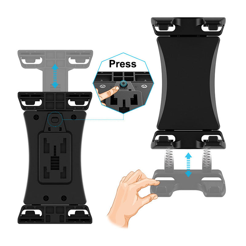 Vmonv cykel löpband surfplatta telefonhållare för iphone  x 8 7 bil bakfäste 5-12.9 tum surfplatta telefon bilhållare ställ för ipad pro