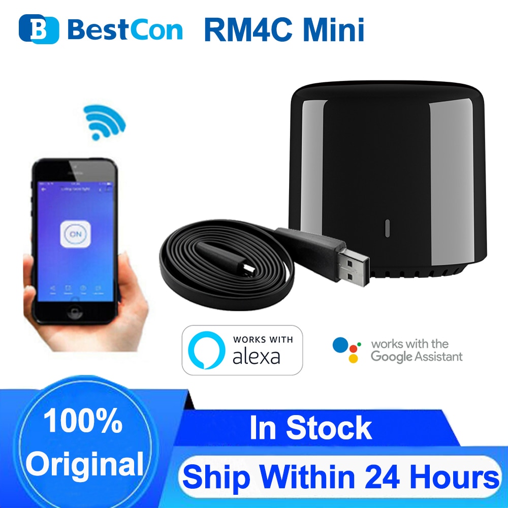 Bestcon RM4C Mini Wifi Ir Smart Home Universele Draadloze Afstandsbediening Via Broadlink App Werkt Met Alexa Google Thuis