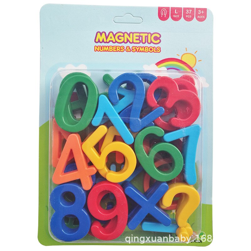 26Pcs Magnetische Leren Alfabet Letters Plastic Koelkast Stickers Peuters Kids Leren Spelling Tellen Educatief Speelgoed: 37 Lage Digits