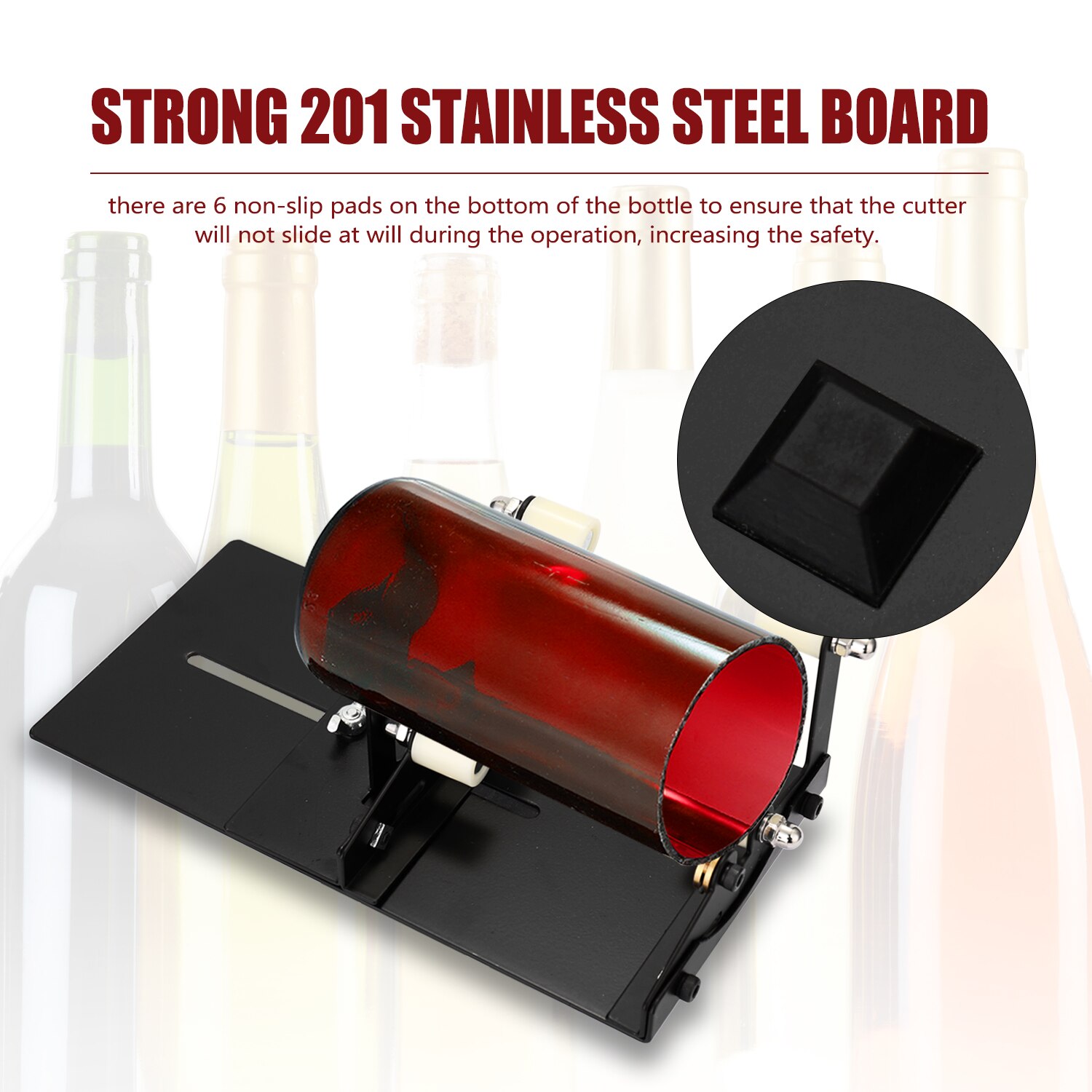 Haushalts Einstellbare Größen DIY Glas Flasche Cutter 3 Räder/5 Räder Metall Glassbottle für basteln Wein Flaschen