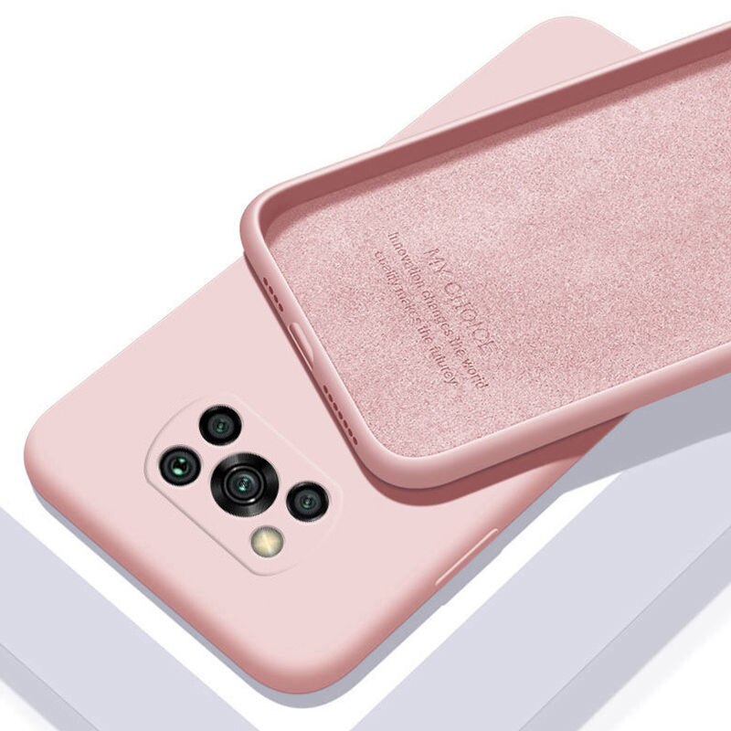 Nowy pokrowiec na telefon do Xiaomi Poco X3 Nfc M3 F2 Pro globalny oryginalny miękki płynny silikonowy aparat ochronny tylne okładki: poco F2 pro / Pink