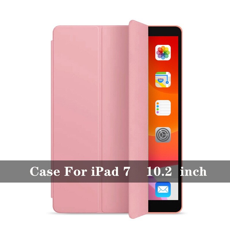 Taske til ipad 10.2 7th generation ultra slim læder taske stander smart cover til ipad mini 5 air 3 smart tpu cover: Til ipad 7 10.2 u
