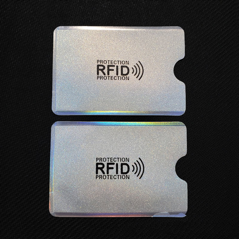10Stck NFC RFID Karte Ärmel Schutz Anti Scan Aluminium Folie Karte Halfter Identität Diebstahl Schutz Für Bank Kreditkarte Reisepass: gemischt Farbe