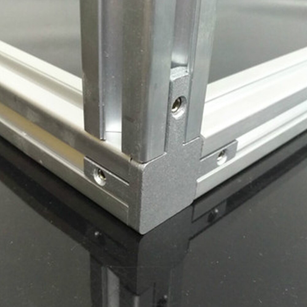 1 Set Black OR Silver All Series 3-Way End Corner Bracket Connector with Screws for Standard T Slot Aluminum Extrusion