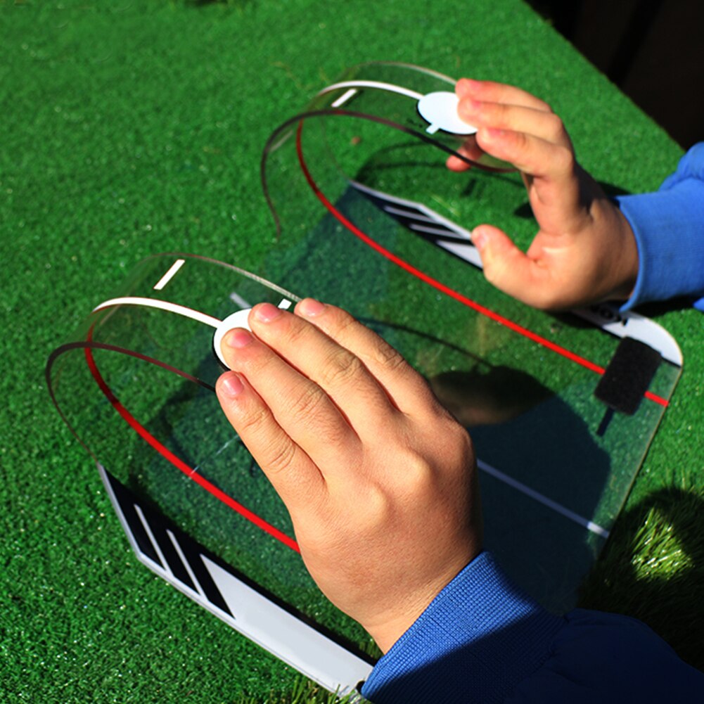 4 Path Rods Transparent Base Chip Pitch Alignment Home Office Equipment Guide Beginner Flexible Angle Golf Swing Training Aid