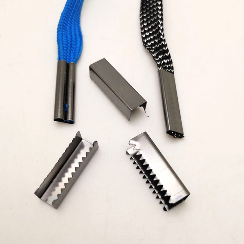 10Pcs 7.5*25mm Seamless Metal Shoelaces Tips Replacement Head for Shoestrings Bullet Aglets Square DIY Shoelaces Accessories