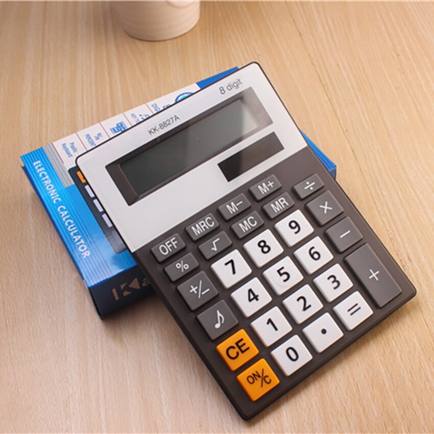 Office Financial Calculator With Backspace Delete Key, 8 Digits Screen Voice Calculator, Office Student Calculator Stationery