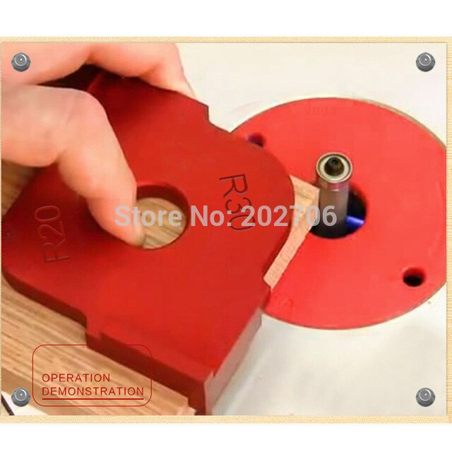 T10-T25 Radius Quick-Jig Router Table Bit R5 R10 R15 R20 R30 R35 R40 Corner Jig Templates Wood Routers Jig for Woodworking Tools
