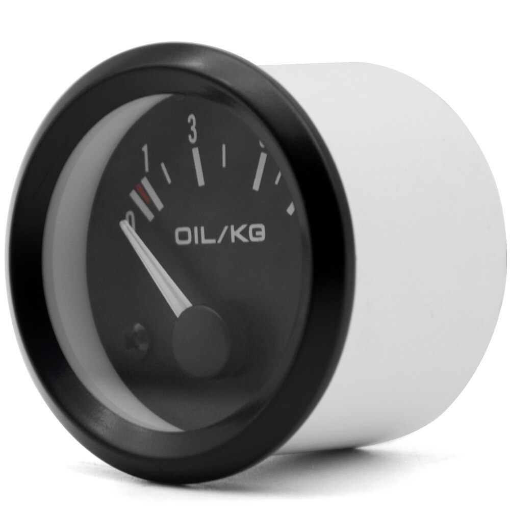 Medidor de presión de aceite analógico Universal para coche de 2 pulgadas 52mm 0-7KG LED blanco con combinación de soporte de calibre negro