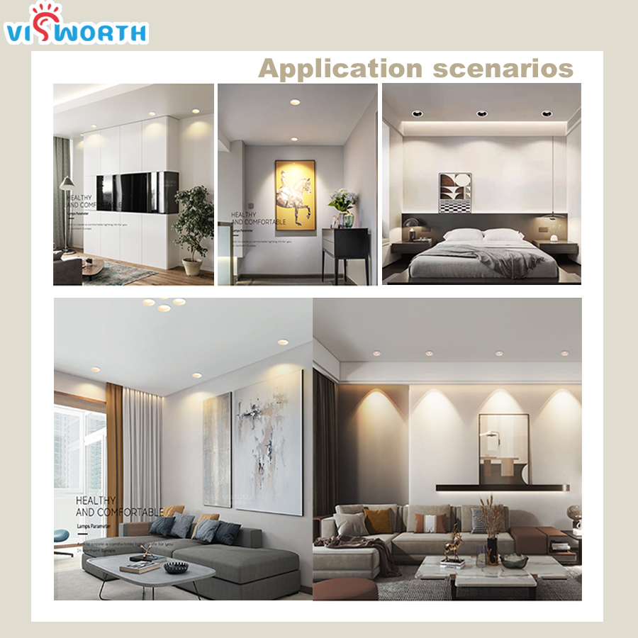 10W 12W Led Downlight Recessed Ceiling Lamp Spotlight 110V 220V 240V Round Led Panel Light Warm Cold White SMD2835