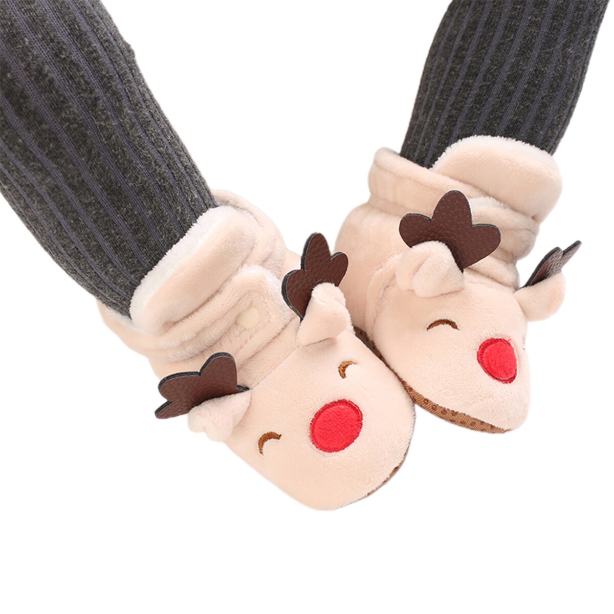 Schattige baby cartoon dieren laarsjes zachte zool pluche pantoffels peuter eerste loopjes met antislip houden warm comfortabele onderkant