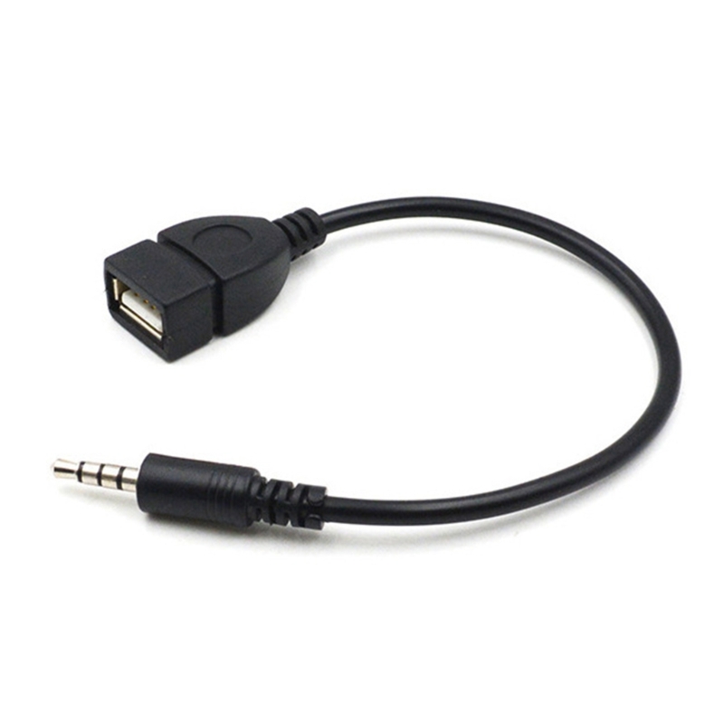 31bc verbeterde aux naar usb adapters voor autoradio's met mannelijke stekkers, jack-aansluiting naar usb-kabel (vrouwelijk) voor converters, u-disc aux-kabel