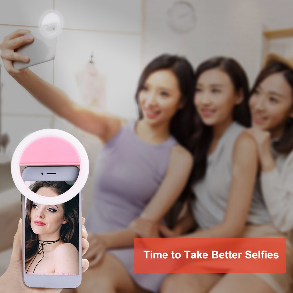 Anello per Selfie a Led novità illuminazione per trucco lampada per Selfie a Led telefoni cellulari foto luce notturna specchio a Led insegna al Neon anello per Selfie