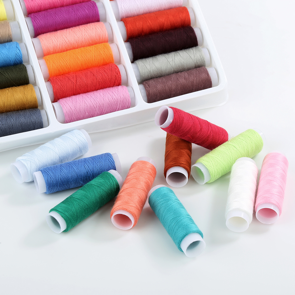 39Pcs Gemengde Kleuren 100% Polyester Garen Naaigaren Roll Machine Hand Borduren 200 Yard Elke Spool Voor Thuis Naaien kit
