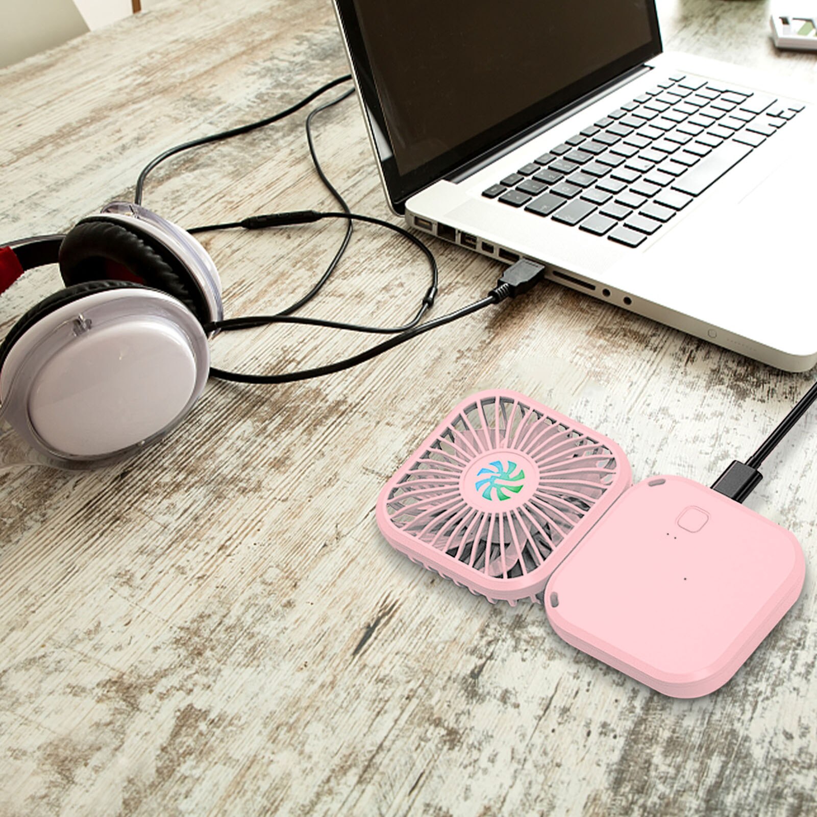 Usb Pocket Fold Fans Electric Portable Hold Small Fans Originality Small Household Electrical Appliances Desktop Electric Fan