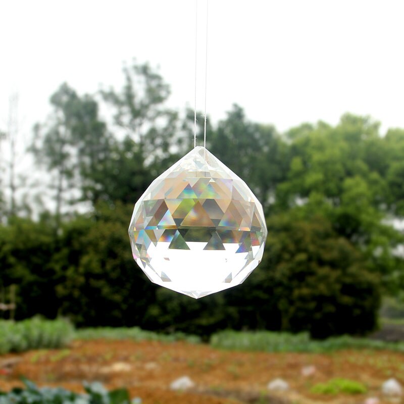 Boule à facettes en cristal 5/6/7/8/10cm, lustre à prisme, pièces suspendues, décoration de mariage, artisanat d&#39;ornement
