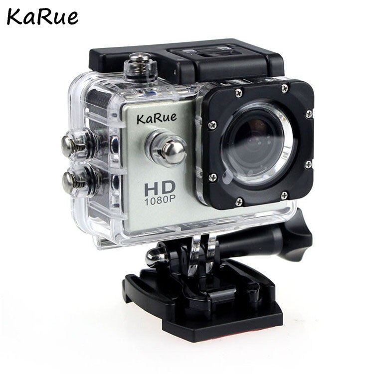 Outdoor Sports Action Camera 1080P 30m Waterproof photo go camera pro helmet underwater Sport Surfing Cam: Silver / standard