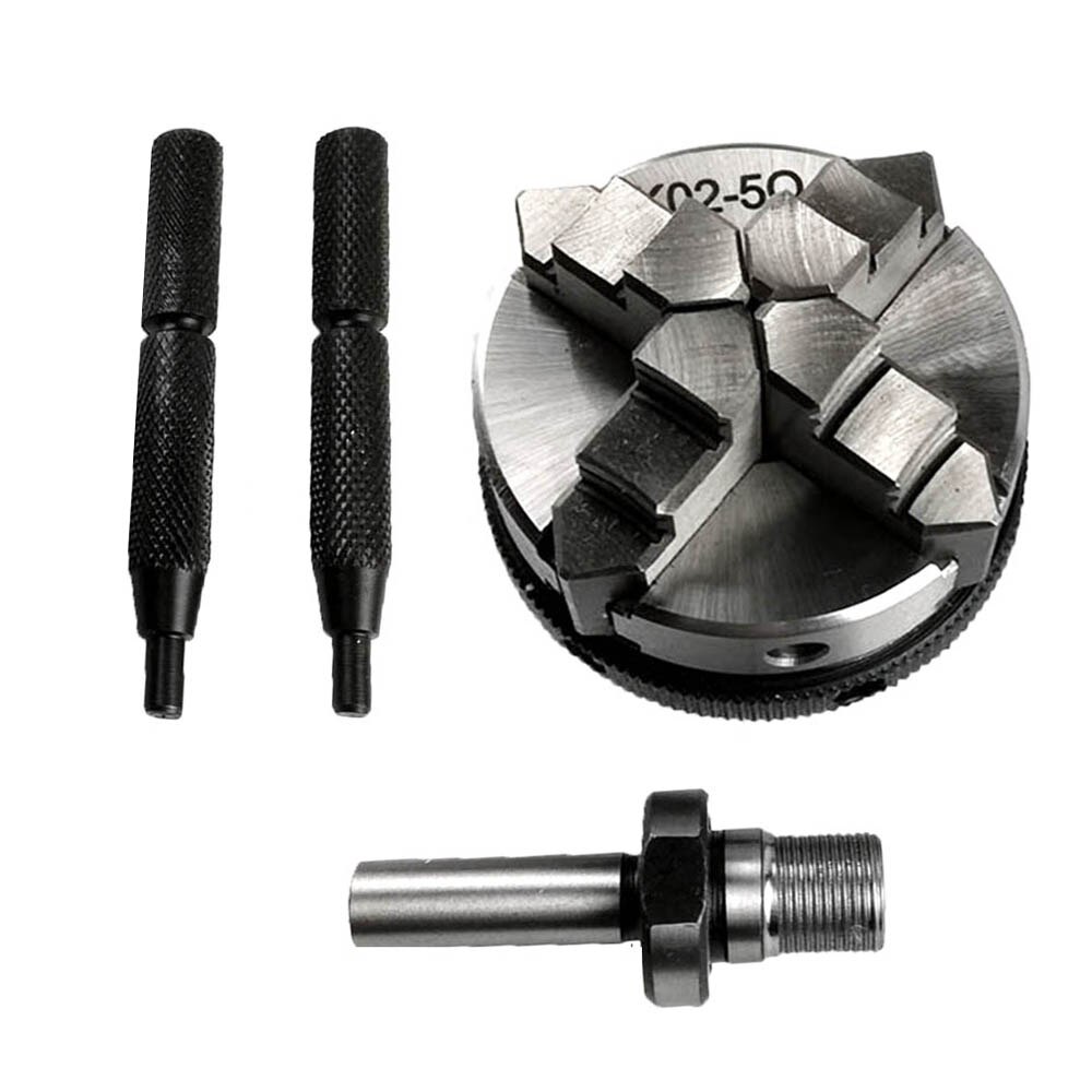 Lathe Chuck 50mm Mini 4 Jaw Reversible Self-Centering Thread Mount Lathe Chuck K02-50 +Chuck connecting rod