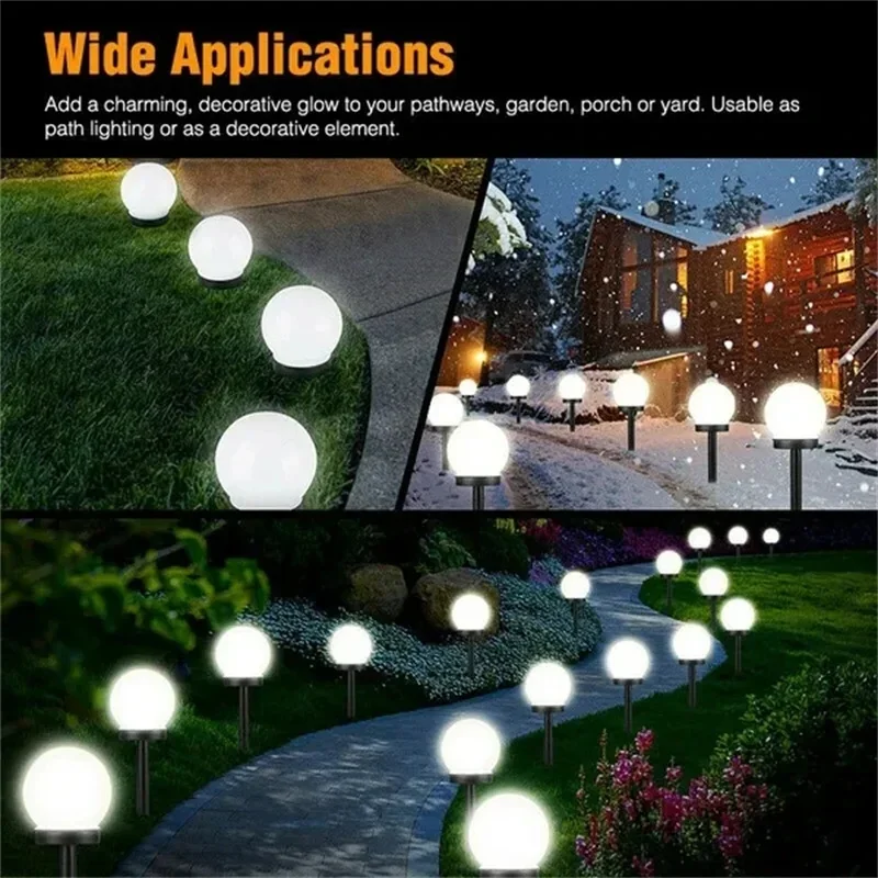 9pc luz solar ao ar livre luz solar do jardim caminho solar paisagem luz à prova dwaterproof água solar lâmpada do gramado para casa quintal pátio garagem