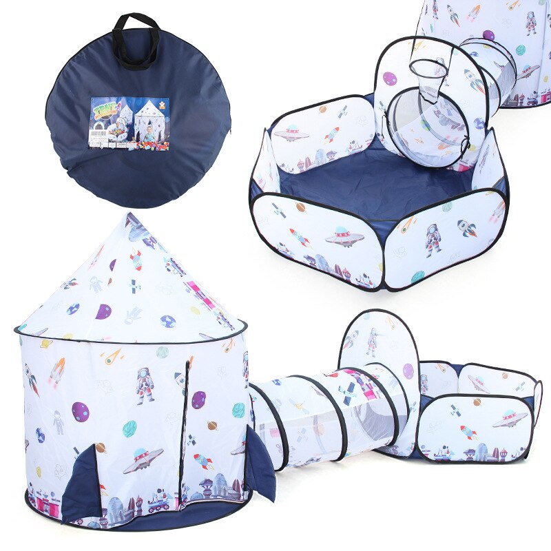 Children 3IN1 Indoor Outdoor Castle Princess Tent Bed Little Castle Princess Oversize House Folding Game Baby