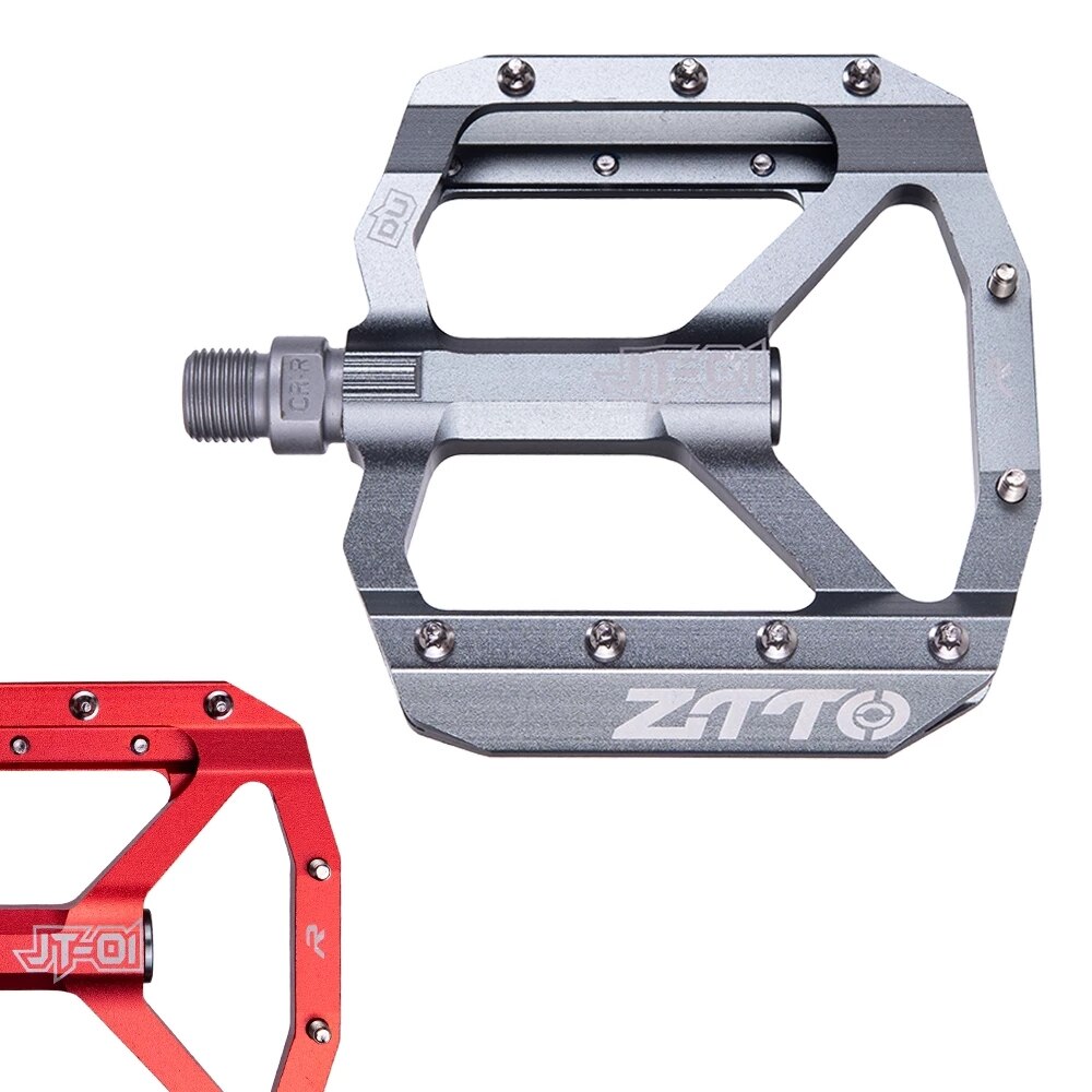 ZTTO-Rodamiento plano de bicicleta de montaña, accesorio de aleación de aluminio, con buen agarre, ligero, pedales 9/16, grande, para gravilla, para moto Enduro, para descenso, JT01