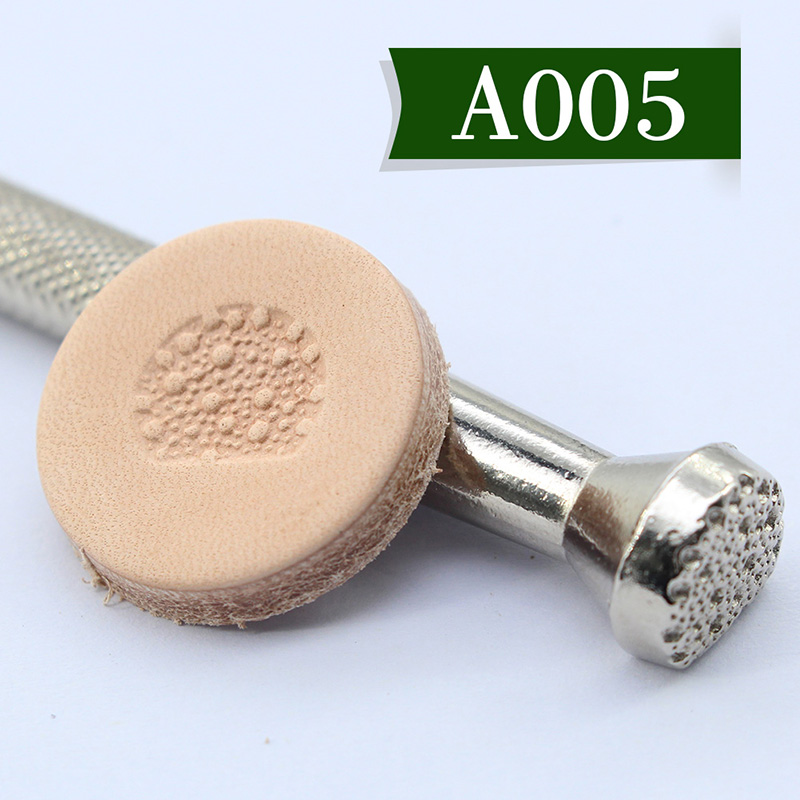 6 Pattern Leather Stamping Tool for Leather Carving Stamps DIY Leathercraft Making Printing Set Leather Craft Decoration Flower: A005 1pcs