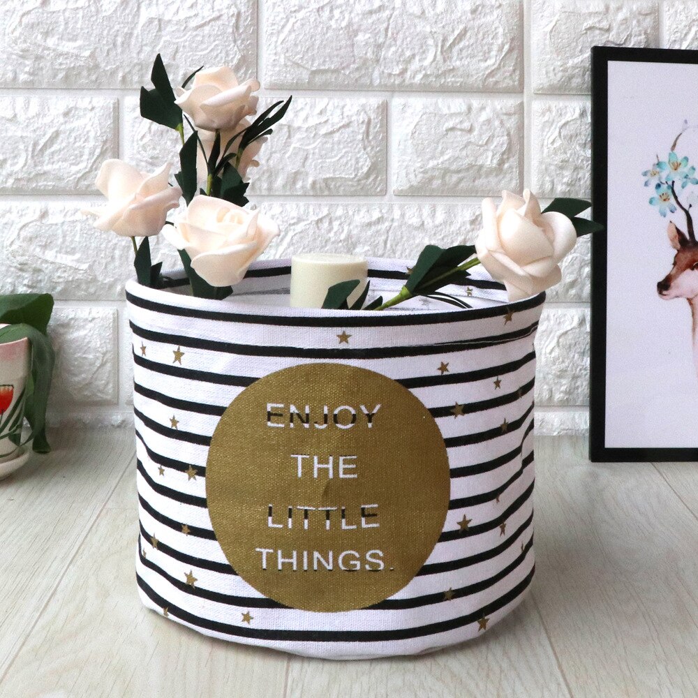 Small Folding Laundry Basket For Toy Printed Storage Barrel Bucket Bag Dirty Clothes Sundries Household Organizers Desktop: B