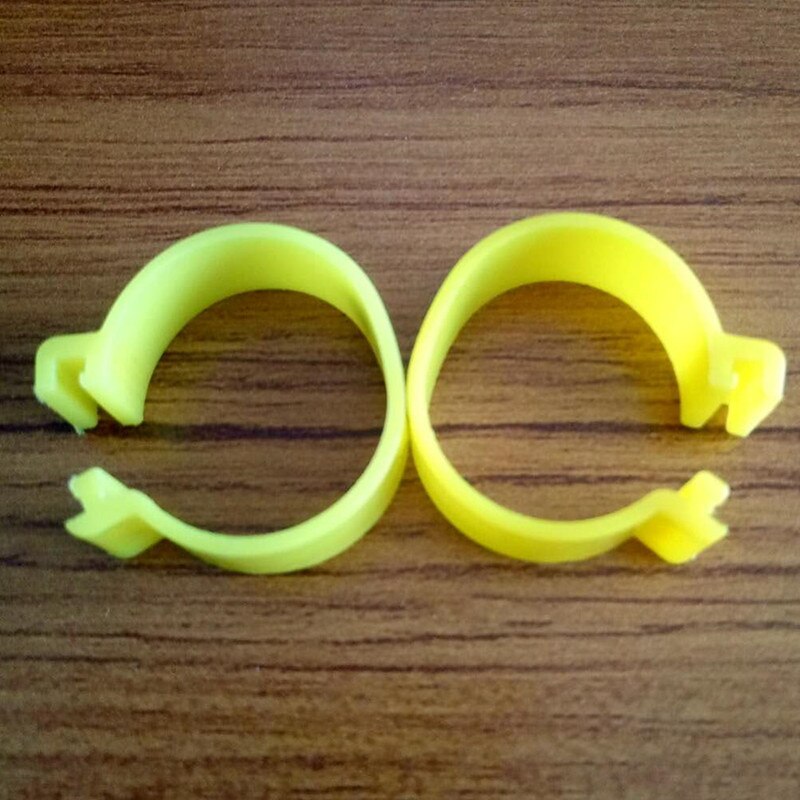 Gratis Kleuren Binnendiameter 1.6 cm Plastic Open Type Gesp Kip Eend Gans voet ring: yellow