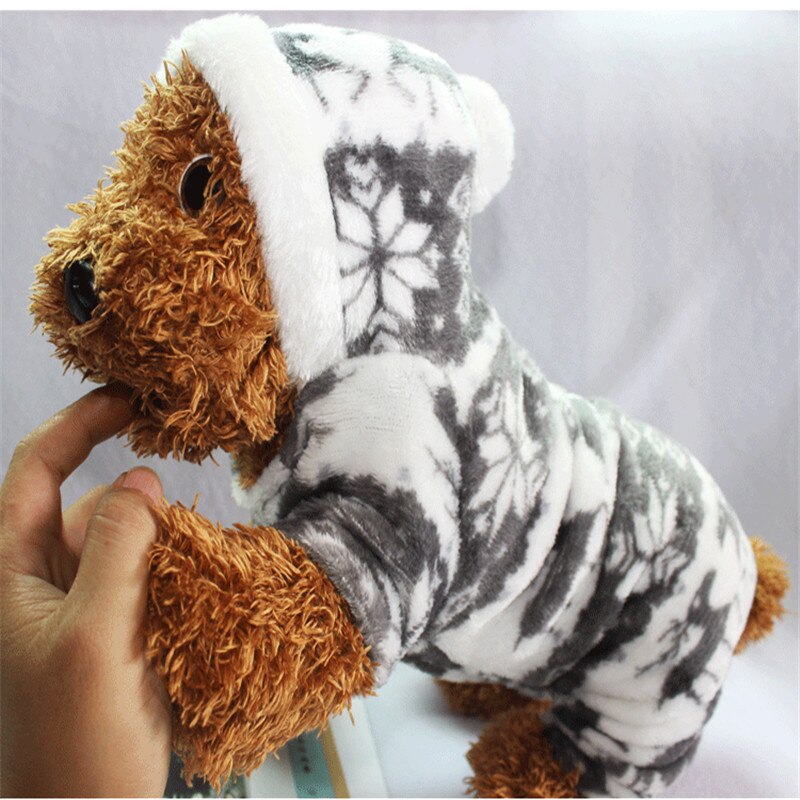 Klassische Haustier Kleidung Katze Kostüm für Herbst und Winter Warme Vlies Kätzchen Hoodies Mantel Weihnachten Haustier Party Kostüm Welpen Anzug: grau / S
