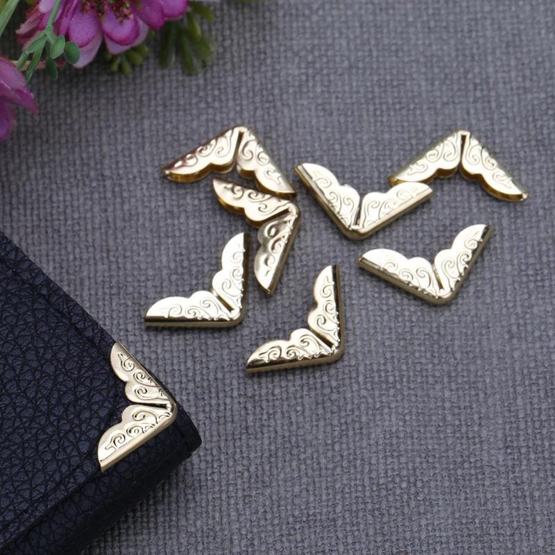 Protecteurs d'angle de livre en métal, 100 pièces, tons de livre, Scrapbooking, Albums, coin de carte, fichiers, Menus, chemises, coins métalliques