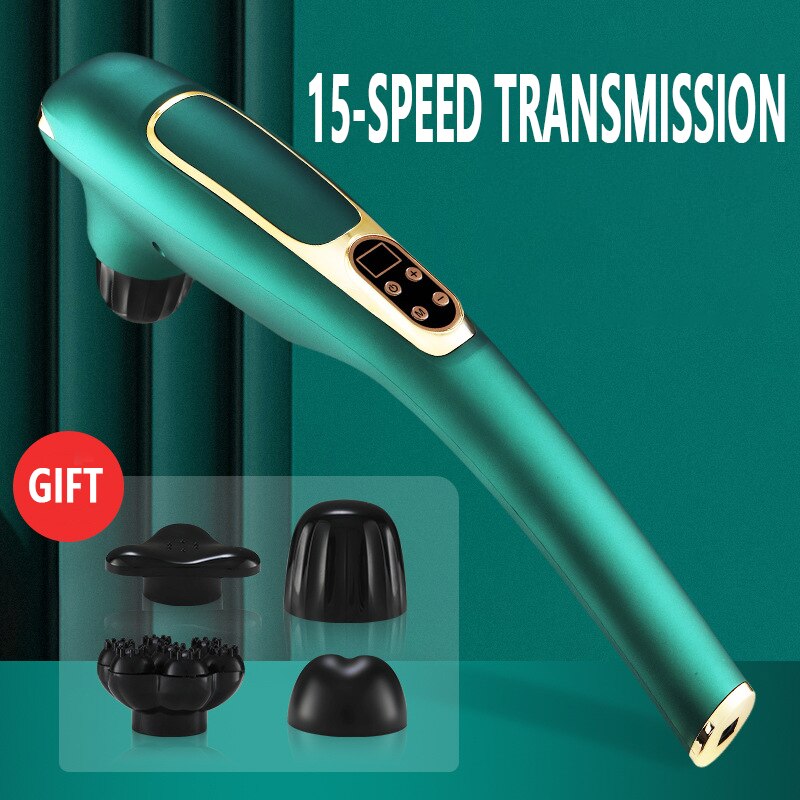 Elektrische USB Aufladbare tragbare persönliche vibrierende hand percussion infrarot handheld massager hammer für körperpflege: Blue