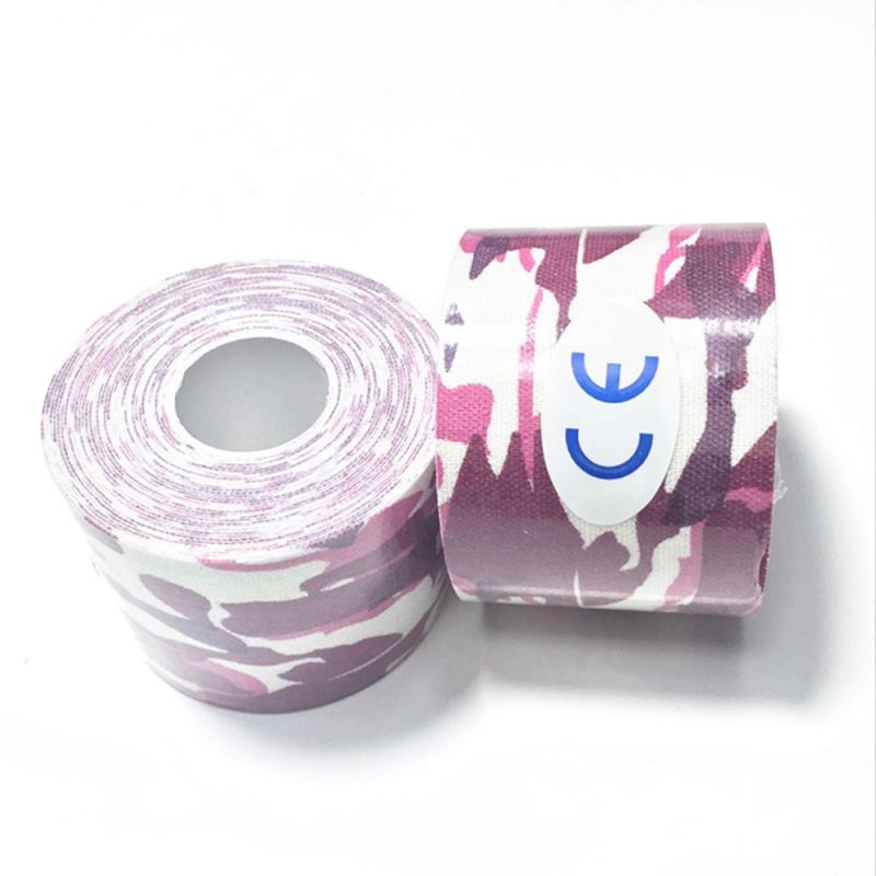 14 kleur Tape Spier Bandage 2.5cm * 5m Elastische Lijm Strain Injury spier Sticker Sport Kinesiologie Tape Roll katoen