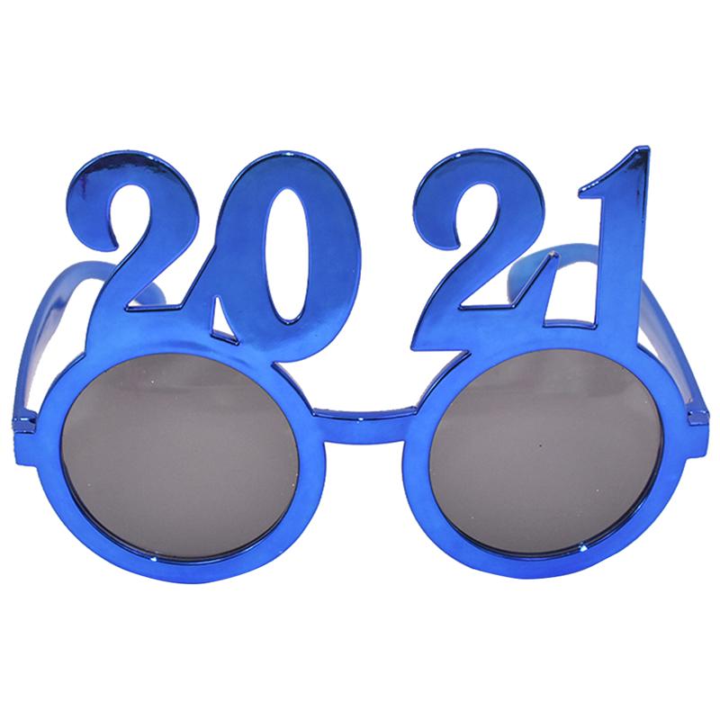 Prop Glasses Dressing Up Number Year Photography Prop Glasses Party Decorative Glasses Photobooth Props: Blue