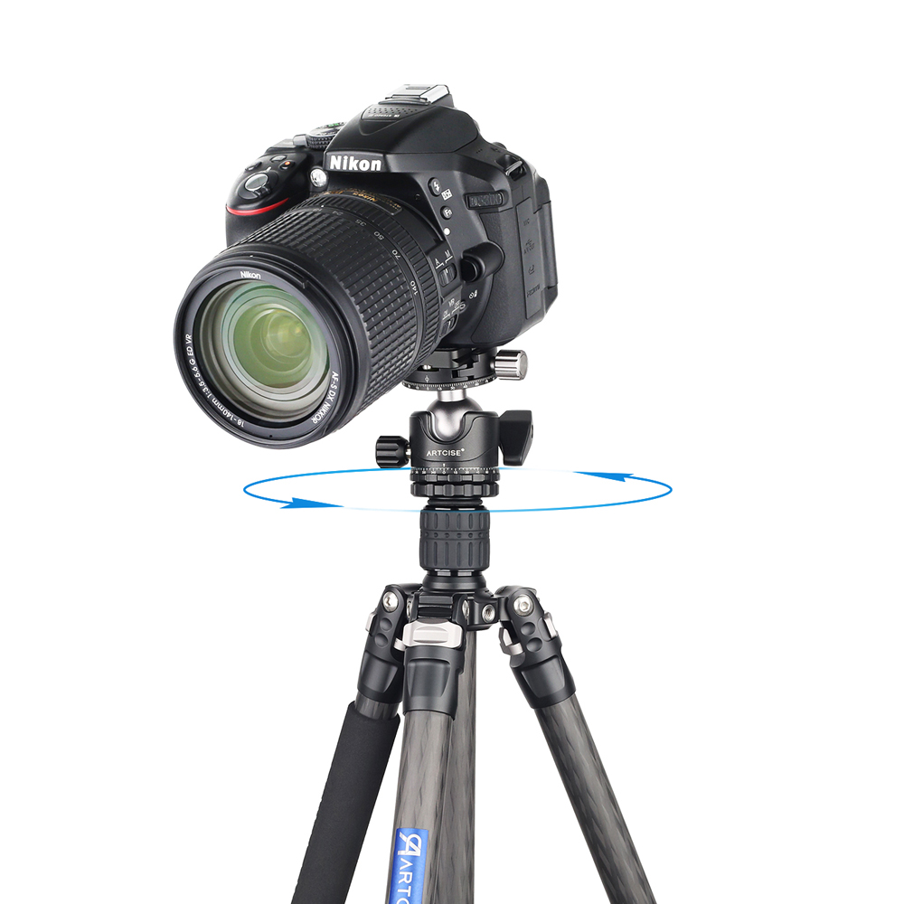 Cabezal de trípode para cámara DSLR EB36R, cabezal de bola de vídeo de doble Panorama de 720 °, montaje de placa de liberación rápida de perfil bajo