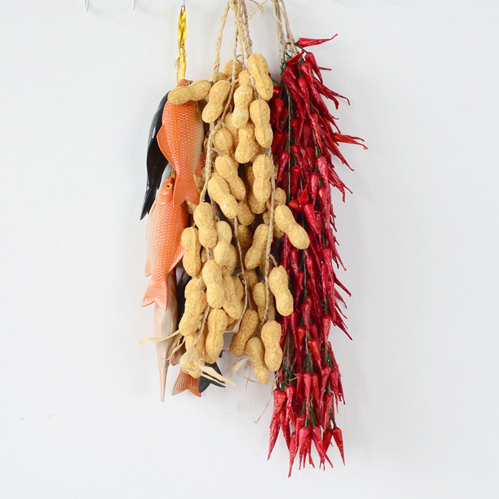 Kunstmatige Foam Groenten Planten Knoflook Nep Ui Maïs Vissen Opknoping String Home Decoratie Fotografie Rekwisieten