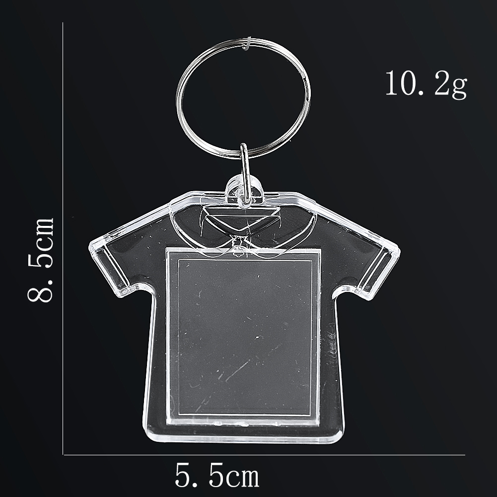 1pcs Rectangle Oval Transparent Keychain Blank Acrylic Insert Photo Keychain Frame Keyring Tassels Snap-In Custom Insert Photo: GRAY
