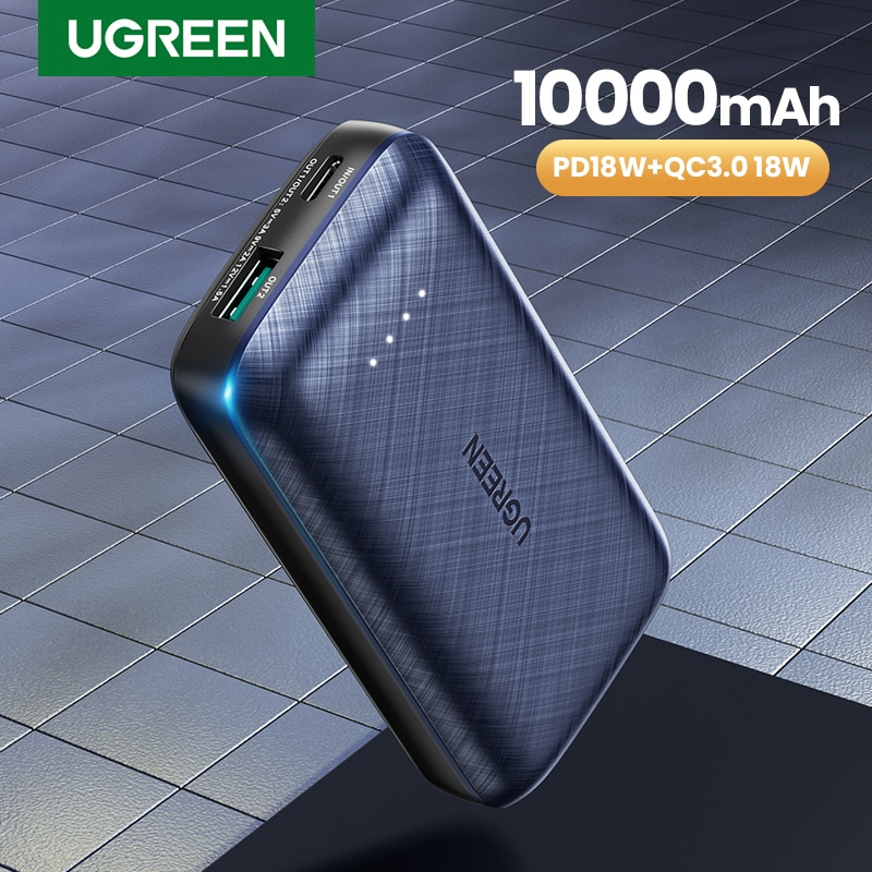 UGREEN PD Power Bank 10000mAh Portable Charging Quick Charge 3.0 PD Charger for iPhone Xiaomi External Battery Pover Bank